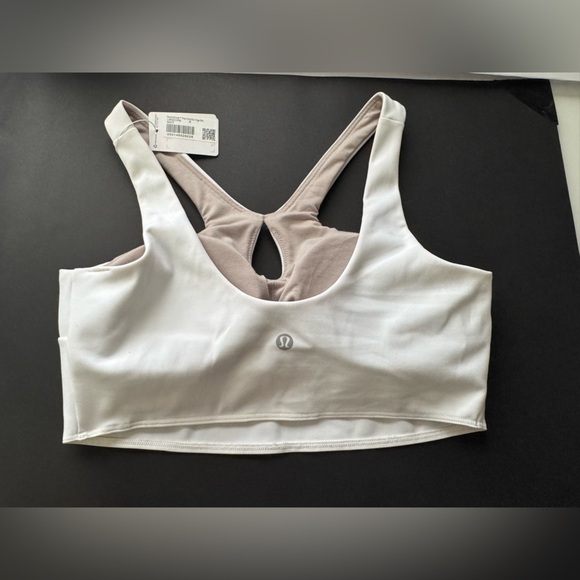 Lululemon SmoothCover Front Cut-Out Yoga Bra in White size 8 - Picture 9 of 11